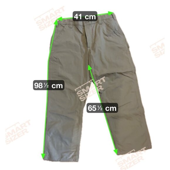 Carhartt Pants Mens 38x30 Tan Cotton Work Pants With Utility Pockets - Picture 9 of 9